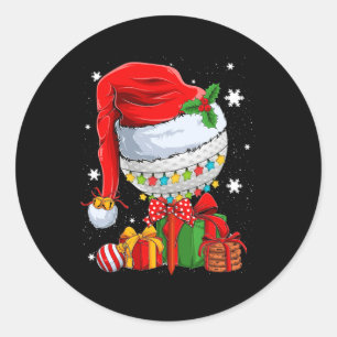Sticker Rond Golf de Noël Pyjama Funny Holiday Golf Ball S