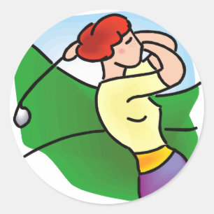 Sticker Rond Golf des femmes