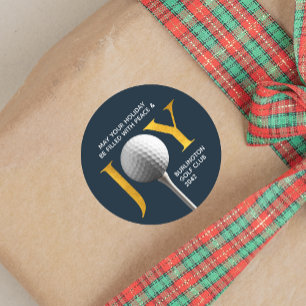 Sticker Rond Golf Joy & Peace Christmas
