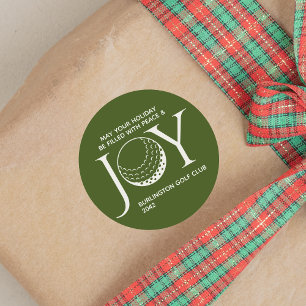 Sticker Rond Golf Joy & Peace Christmas