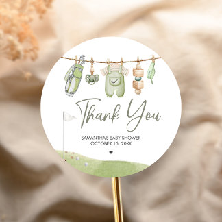 Sticker Rond Golf Little Putter Baby Shower