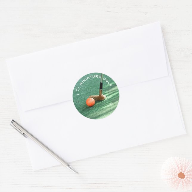 Sticker Rond Golf miniature (Enveloppe)