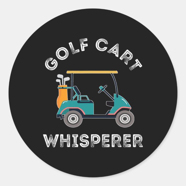 Sticker Rond Golf Panier Whisperer Golf Course Lover Golf Panie (Devant)