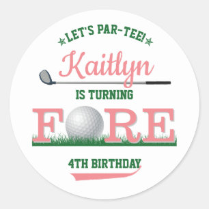 Sticker Rond Golf PAR-TEE 4e anniversaire