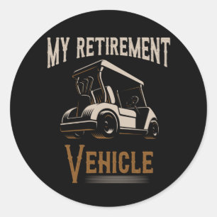 Sticker Rond Golf Retraite Golf Club Golf Golf Retraité