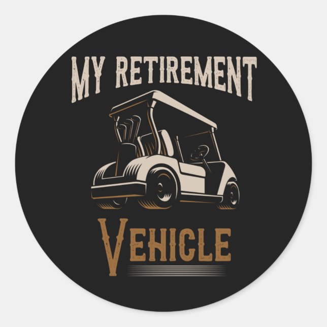Sticker Rond Golf Retraite Golf Club Golf Golf Retraité (Devant)