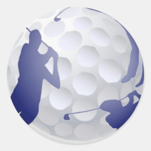 Sticker Rond Golf, Sport Hobby Nom personnalisé