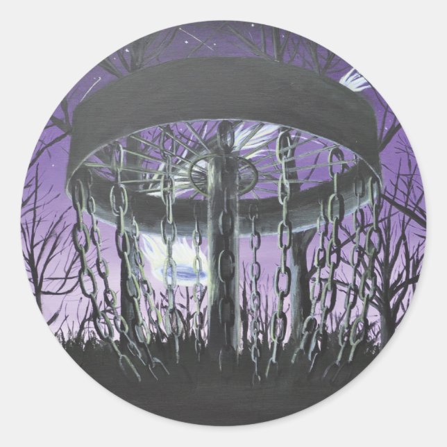 Sticker Rond golf sur disque (Devant)