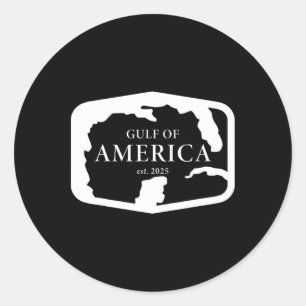 Sticker Rond Golfe De Amérique Usa Amérique Drôle Amusant États