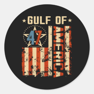Sticker Rond Golfe Des Etats-Unis Drapeau Américain Drôle Drôle