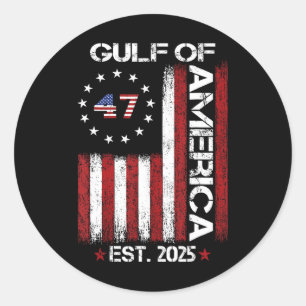 Sticker Rond Golfe Des Etats-Unis Est 2025