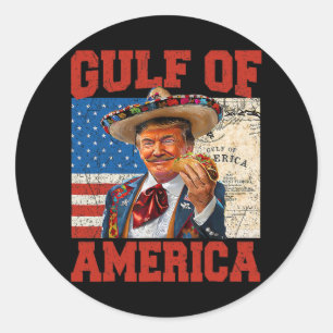 Sticker Rond Golfe Des Usa Amérique Est 2025 Trump 4 juillet