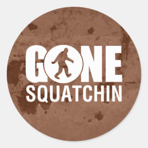 Sticker Rond Gone Squatchine Vintage