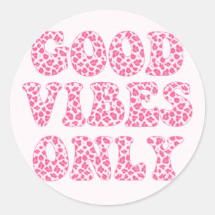 Sticker Rond Good Vibes uniquement - Filles VSCO Empreinte de l