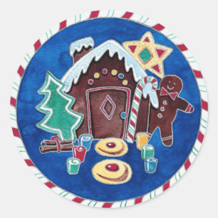 Sticker Rond Goodies de Noël