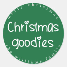 Goodies de Noël - Vert personnalisé