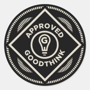 Sticker Rond Goodthink a approuvé l'ensemble d'autocollant
