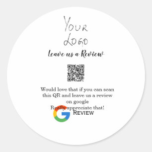 Sticker Rond Google examen logo de l'entreprise Analyser QR exa