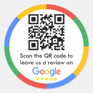 Sticker Rond Google Review QR Code