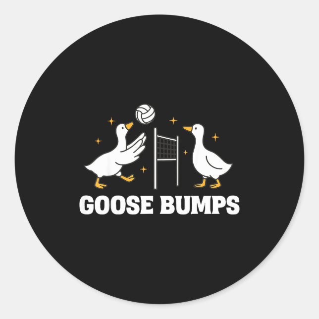 Sticker Rond Goose Bumps Volleyball  (Devant)