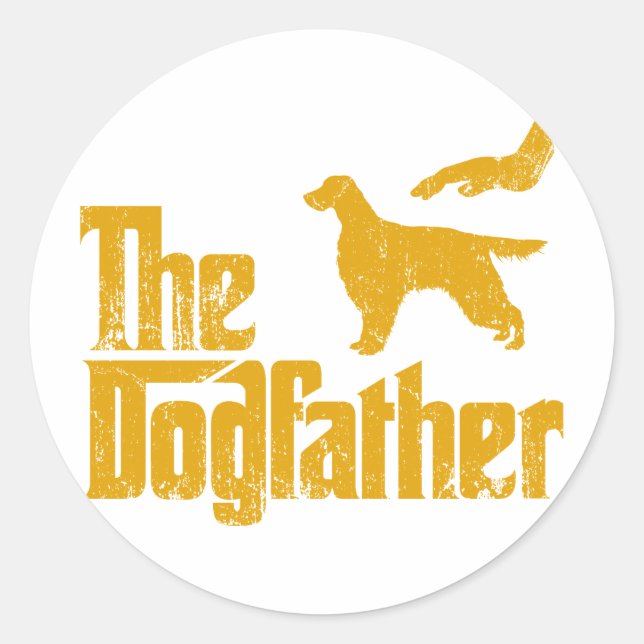 Sticker Rond Gordon Setter (Devant)