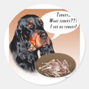 Sticker Rond Gordon Setter Turquie