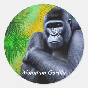 Sticker Rond Gorilla de montagne