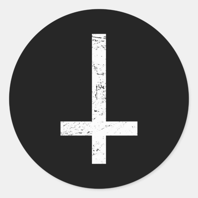 Sticker Rond Goth croisé inversé (Devant)