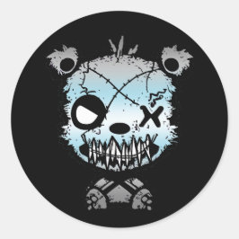 Sticker Rond Goth Demiboy Fierté Drapeau ours couleur