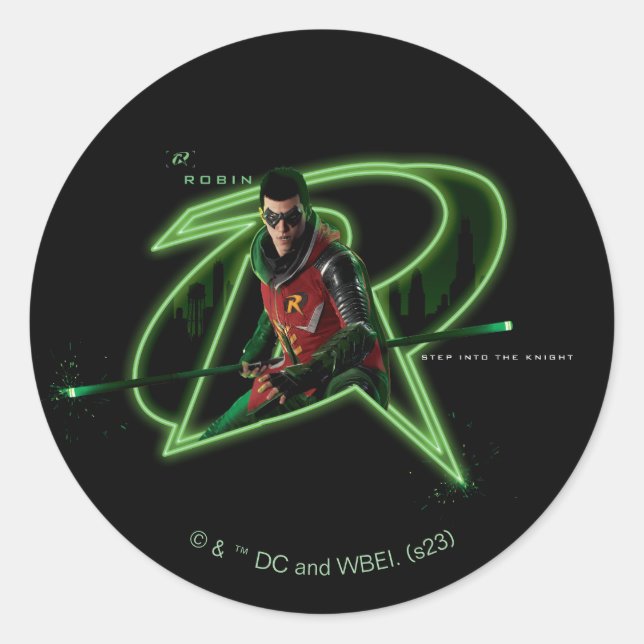 Sticker Rond Gotham Knights Robin en logo (Devant)