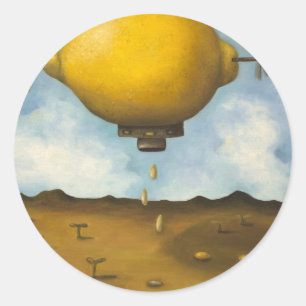 Sticker Rond Gouttes de citron