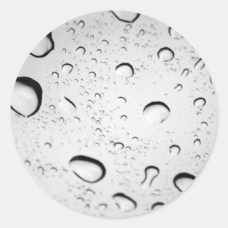 Sticker Rond gouttes de pluie sur verre