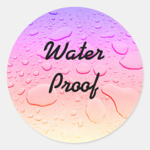 Sticker Rond Gouttes Ombre Rose Or Rosé Imperméables aux Éclabo