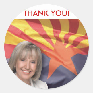 Sticker Rond Gouverneur de l'Arizona Jan Brewer