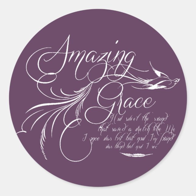 Sticker Rond Grâce incroyable (Devant)