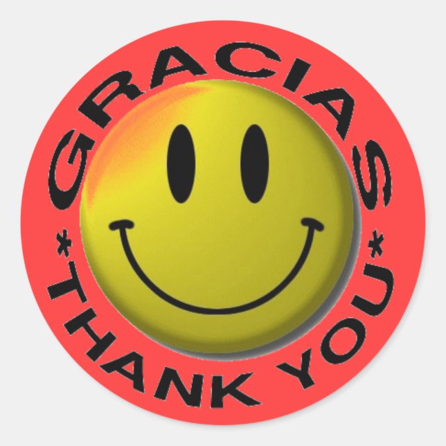 Sticker Rond Gracias Merci (Devant)