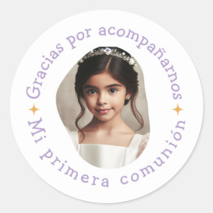 Sticker Rond Gracias por acompañarnos mi primera comunión foto