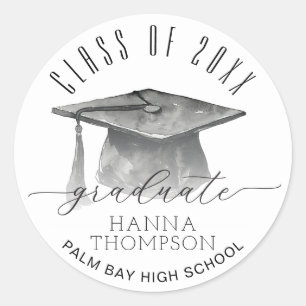 Sticker Rond Grad Favors Classe De 2024 Graduate