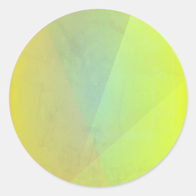 Sticker Rond Gradation géométrique jaune moderne (Devant)