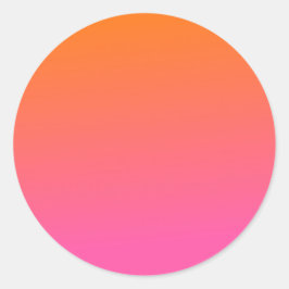 Sticker Rond Gradient orange et rose