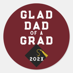 Sticker Rond Graduation Fier Papa