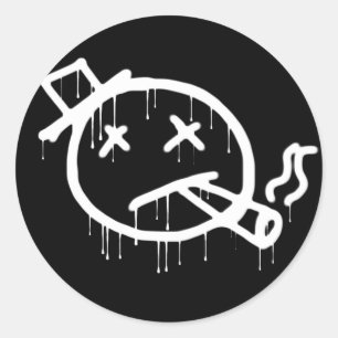 Sticker Rond Graffiti pour le tabac