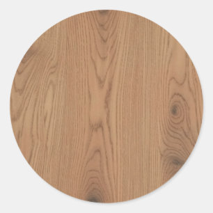 Sticker Rond Grain de bois marron