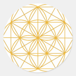 Sticker Rond Graine de vie Or