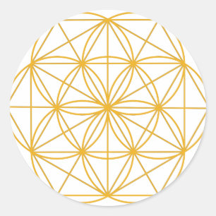 Sticker Rond Graine d'or de la vie