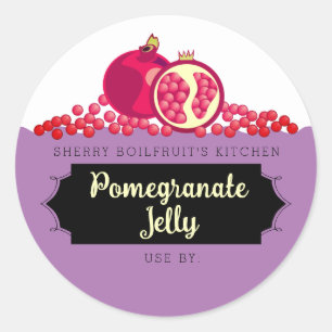 Sticker Rond Graines de grenades faites maison par confiture