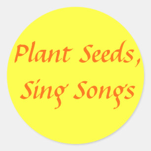 Sticker Rond Graines plantes, Chansons