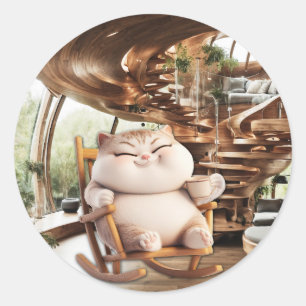 Sticker Rond Graisse Et Café Sassy