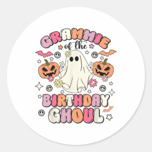Sticker Rond Grammie De L'Anniversaire Ghoul Super Halloween Gh