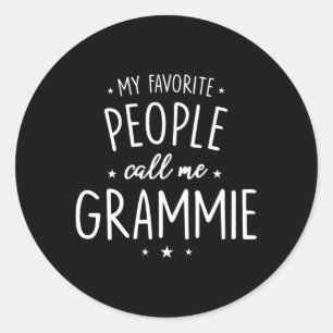 Sticker Rond Grammie Mes Gens Favoris M'Appelent Grammie